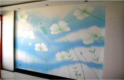 保山画墙绘怎么画好白云的蓬松感？