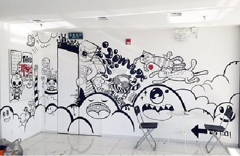 保山手绘墙并非传统涂鸦。